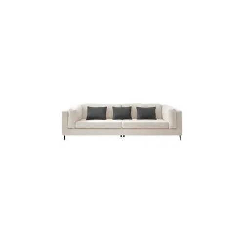 4-Sitzer-Sofa Roma Weiß Teddystoff