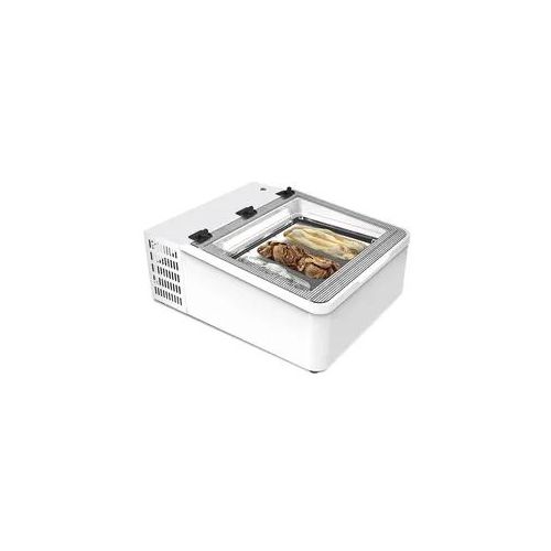 Gastro NordCap Auftisch-Vitrine MINI CREAM 3V LED für 3 x 5 l- Eisschalen