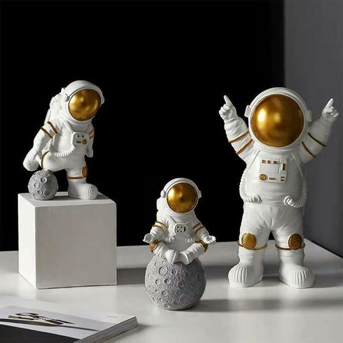 Astronauten-Dekorationen, Astronauten-Dekorationen, Geburtstagstortenaufsätze, Harz-Astronauten-Statuen-Spielzeugfiguren,