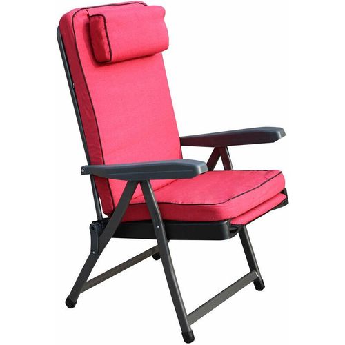 Homeness - Renader -Stuhl mit entspannung entspannung entspannbar entspannen und Paradiesplapose Trolley - Red