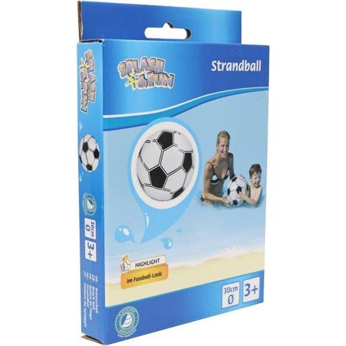 Strandspielzeug FUßBALL (30cm) in schwarz/weiß