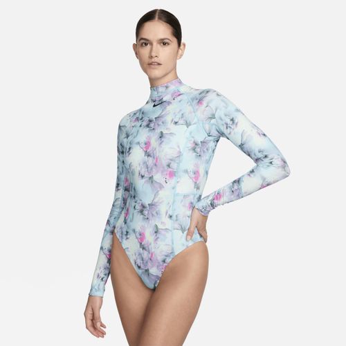 Nike Swim Hydralock Fusion zwempak met lange mouwen voor dames - Blauw