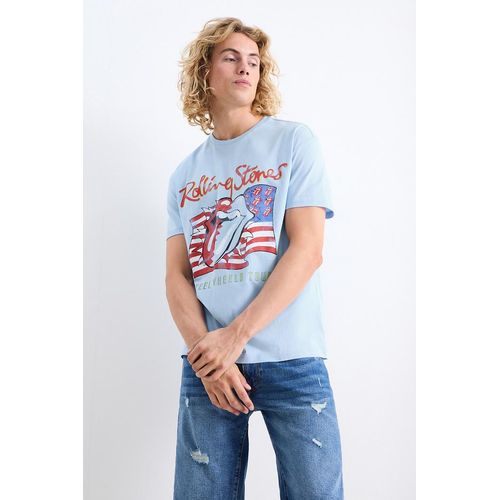 C&A T-shirt-Rolling Stones, Blauw, Maat: XL