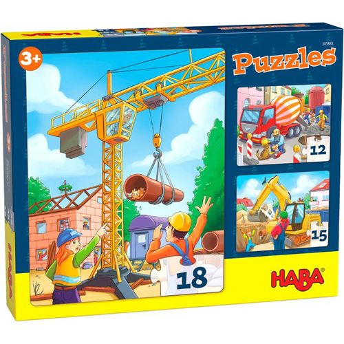 HABA Puzzles Baustellenfahrzeuge (Kinderpuzzle)