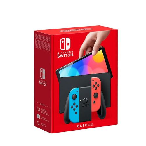 Nintendo Switch (OLED-Modell) Neon-Rot/Neon-Blau NEU