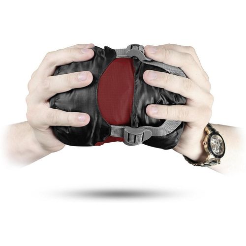 normani Deckenschlafsack Ultralight-Schlafsack (RV rechts) Runty, Ultraleicher, kompakter Einzelschlafsack mit 3D Microtech - 570 g, grau|rot|schwarz