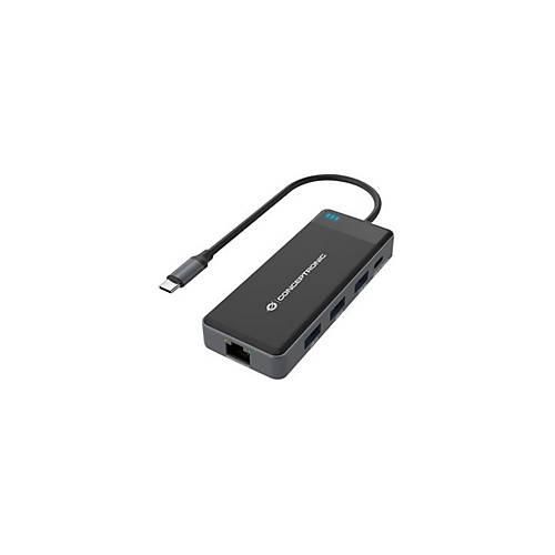 Conceptronic - Dockingstation - USB-C - 2 x HDMI - 1GbE