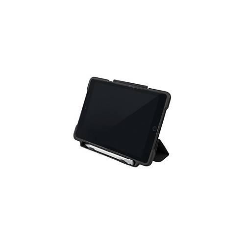 TUCANO Alunno - Flip-Hülle für Tablet - widerstandsfähig - recycelter Kunststoff, Thermoplastisches Polyurethan (TPU), transparentes Polycarbonat - Schwarz - für Apple 10.2-inch iPad (7. Generation, 8. Generation, 9. Generation)