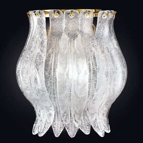 Wandleuchte Petali mit Muranoglas 19 cm