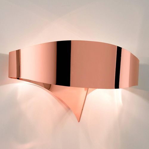 Kupferfarbene Designer-Wandlampe Scudo