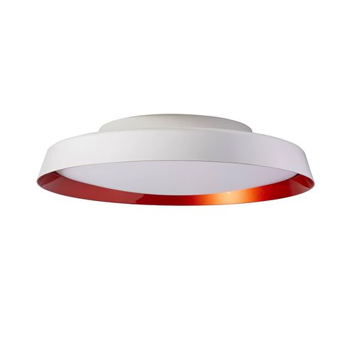 LED-Deckenleuchte Boop! Ø54cm weiß/rot metallic