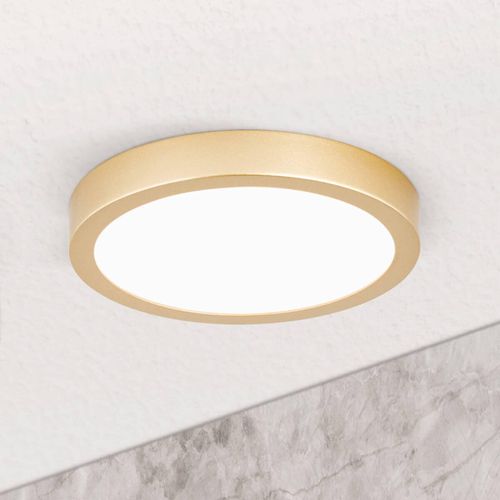 LED-Deckenleuchte Vika, rund, gold matt, Ø 18cm