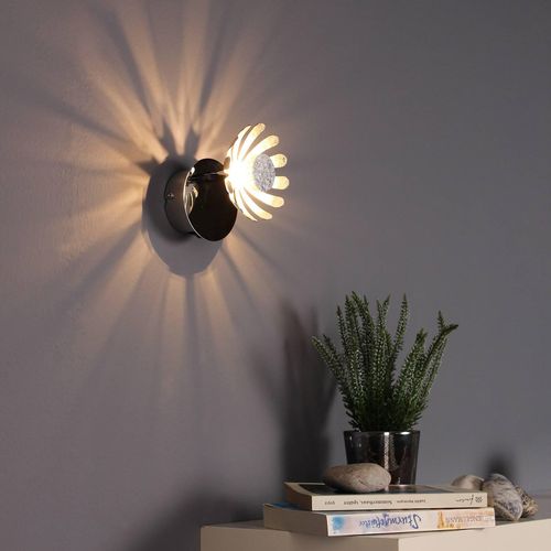 LED-Wandleuchte Bloom silber