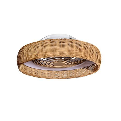 LED-Deckenventilator Kilimanjaro, CCT, Rattan