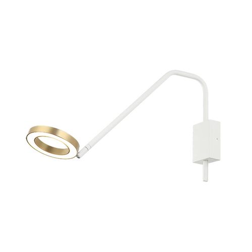 LED-Wandleuchte 22043 Arm beweglich weiß matt/gold