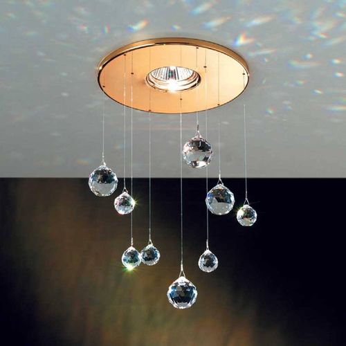 Einbaulampe Feng Shui mit Swarovski Elements gold