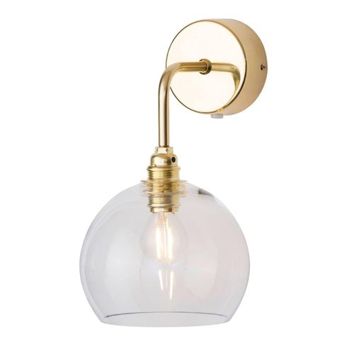 EBB & FLOW Rowan Wandlampe gold Schirm klar