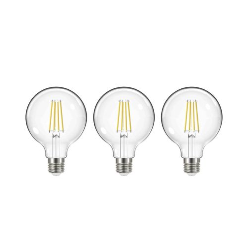 LED-Leuchtmittel Filament, E27, G95, 3,8W, 2700K, 806lm, 3er