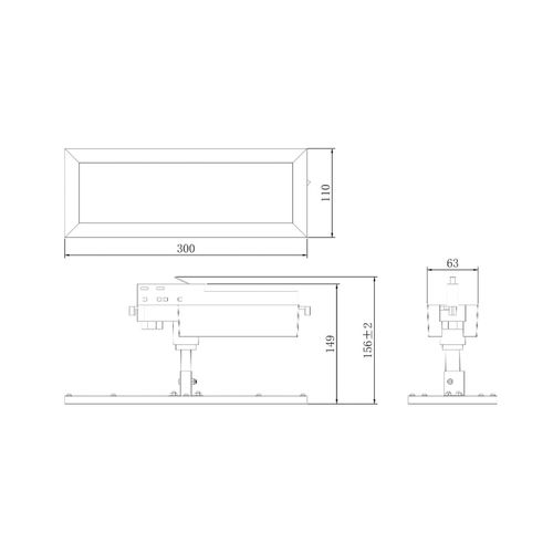 LED-Panel TRACK LIGHT, schwarz, 3-Phasen, 4.000 K, on/off