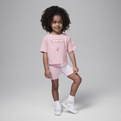 Jordan Mini Me Toddler Flight Bike Shorts-Set - Pink