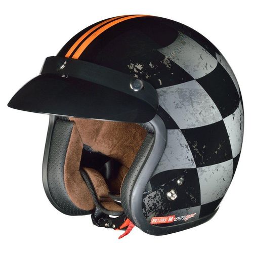 rueger-helmets Motorradhelm RC-583 Jethelm Motorradhelm Chopper Jet Motorrad Roller Bobber Helm ruegerRC-583 Finale XS