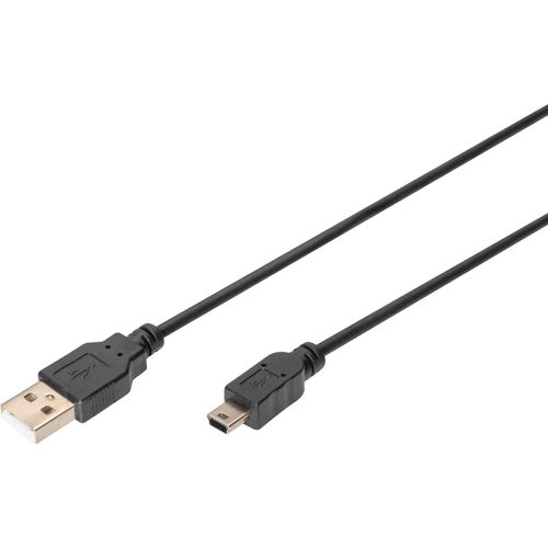 Digitus USB-Kabel »USB 2.0-Anschlusskabel, Typ A auf Mini B«, USB 2.0 Mini-B, USB Typ A, 108 cm