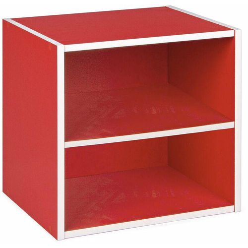 Würfelregal 35 cm modulares Bücherregal moderne Möbel -Würfel mit Regal / Rot