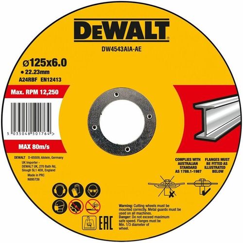 Dewalt - Dw4543aia -ae - konkave Ausschüttung für Metall 125 x 6 x 22,23 mm