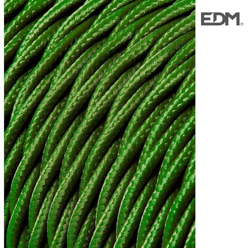 Cable textil trenzado 2x0,75mm C-18 verde seda 25m