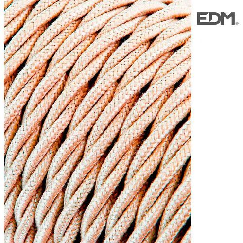 CABLE TEXTIL TRENZADO 2x0,75mm C-15 BEIGE SEDA 25m