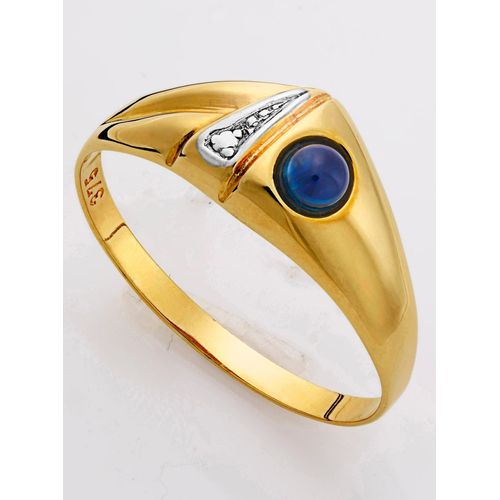 Fingerring LADY Gr. 20, blau, Fingerringe, Damen, 20, Metall-Metall, Metall, Metall