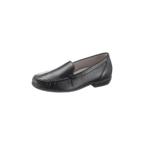 Slipper WALDLÄUFER, Damen, Gr. 5, schwarz, Glattleder, Basic, Schuhe