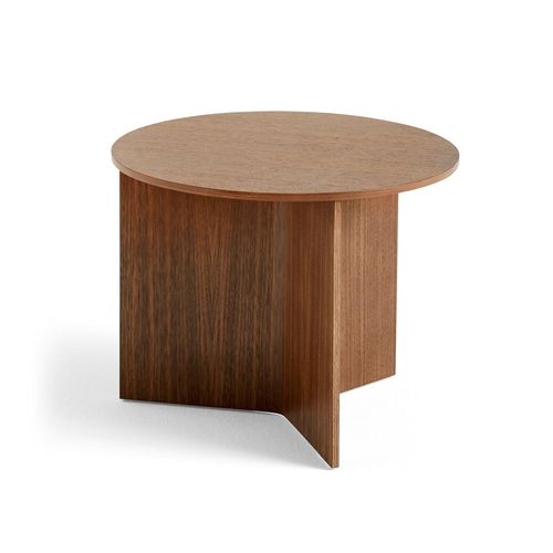 HAY - Slit Table Round, Ø 45 x H 35,5 cm, Walnuss natur