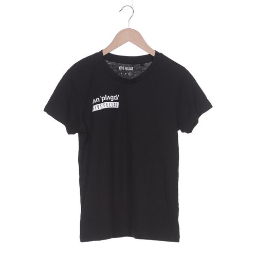 Five Fellas Damen T-Shirt, schwarz, Gr. 42