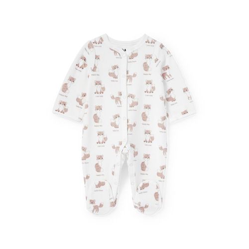 C&A Vos-baby-pyjama, Wit, Maat: 56