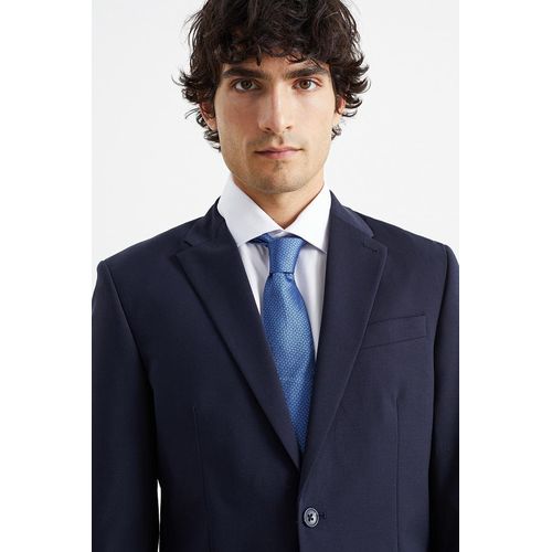 C&A Zijden stropdas, Blauw, Maat: 1 maat
