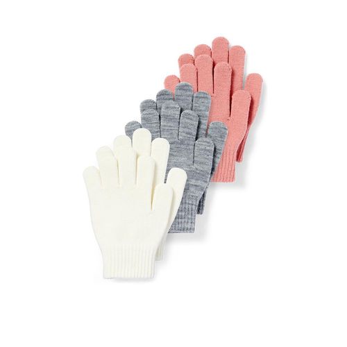 C&A Set van 3 paar-handschoenen, Roze, Maat: 104-122