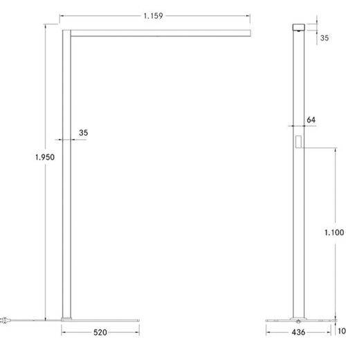 LED-Stehlampe Bevon Mikroprisma direkt/indirekt