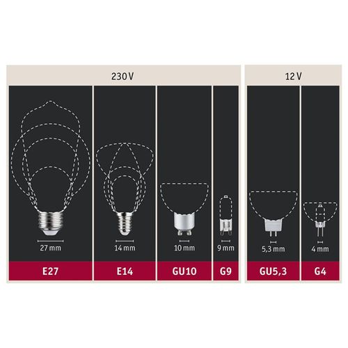 Paulmann LED-Globe E27 G125 Inner Shape 4W gold