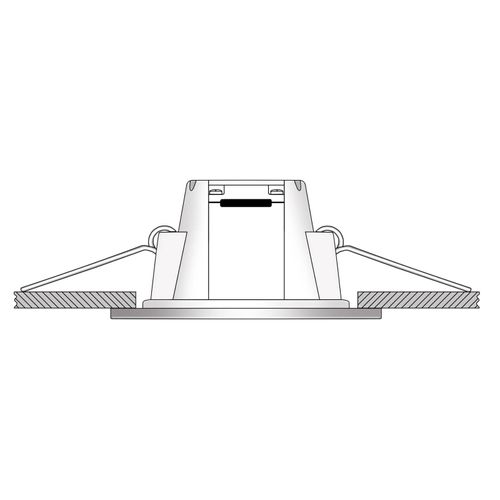 LED-Einbauleuchte Holstein IP65, 116° starr, weiß