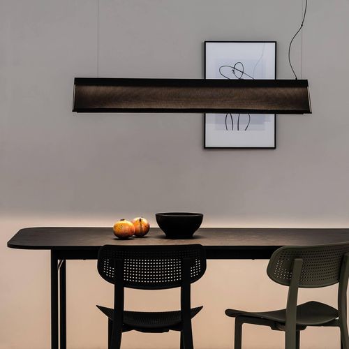 LED-Hängeleuchte Ludovico Surface, 115 cm, schwarz