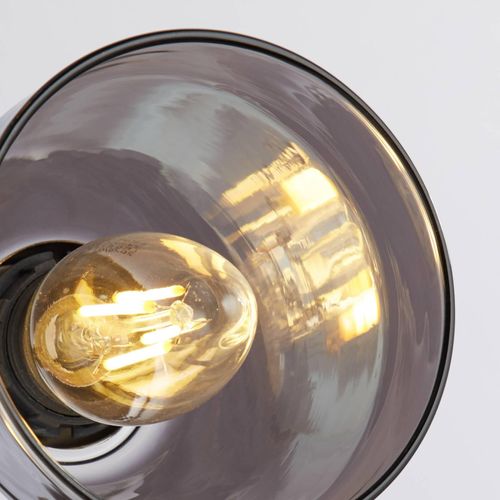 Stehlampe Classy 3-flammig, Rauchglas