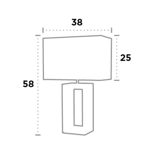 Textil-Tischleuchte Mirror, schwarz