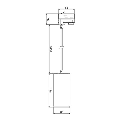 LED-Pendelleuchte 3-Phasen 20W schwarz