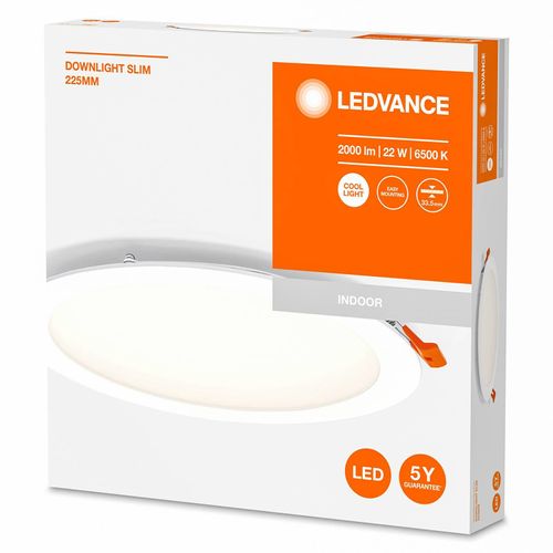 LEDVANCE Recess Slim LED-Einbaulampe Ø22cm 6500K