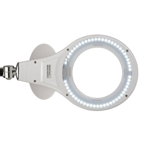 LED-Lupen-Klemmleuchte MAULmakro, weiß