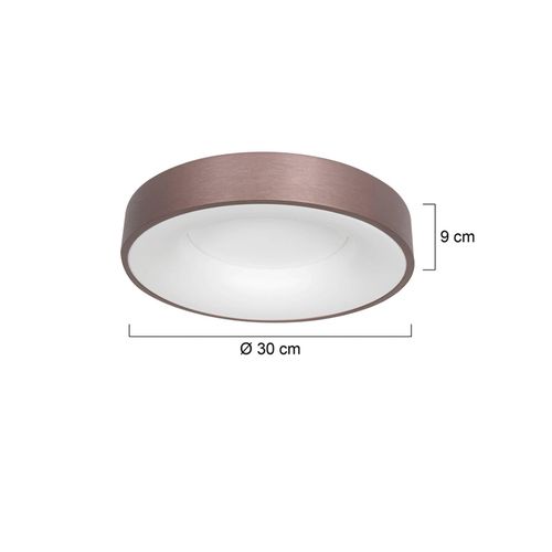 LED-Deckenleuchte Ringlede 2.700 K Ø 30 cm bronze