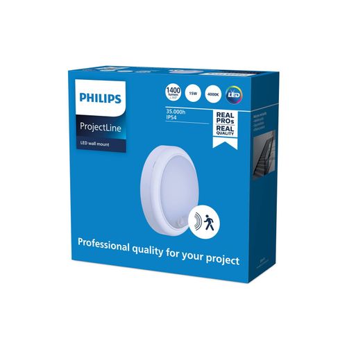 Philips ProjectLine Wandleuchte Sensor Ø18,2cm 840