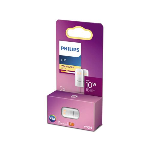 Philips LED-Stiftlampe G4 1W 827 im 2er-Pack