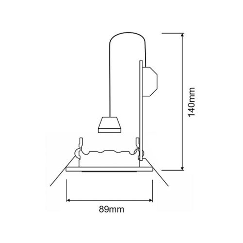 Deckeneinbauring GU10 ohne Leuchtmittel, aluminium